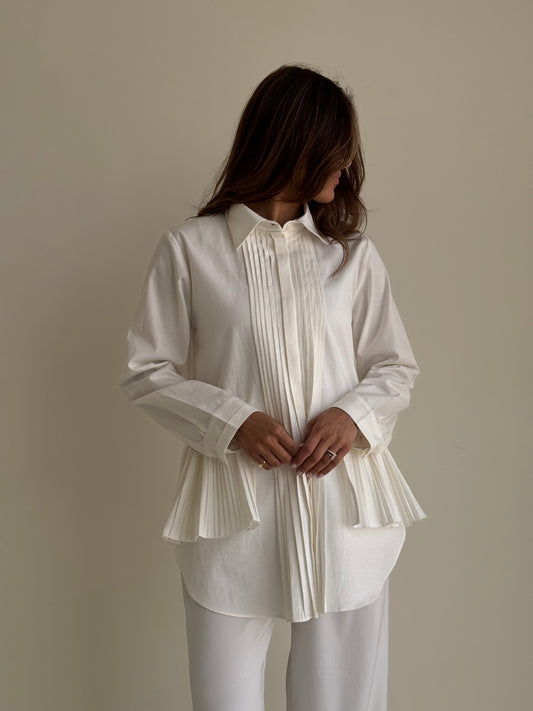 8238 White Long Shirt For Women