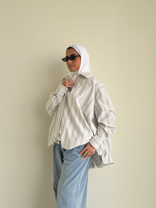 8233 Light Grey Shirt For Women