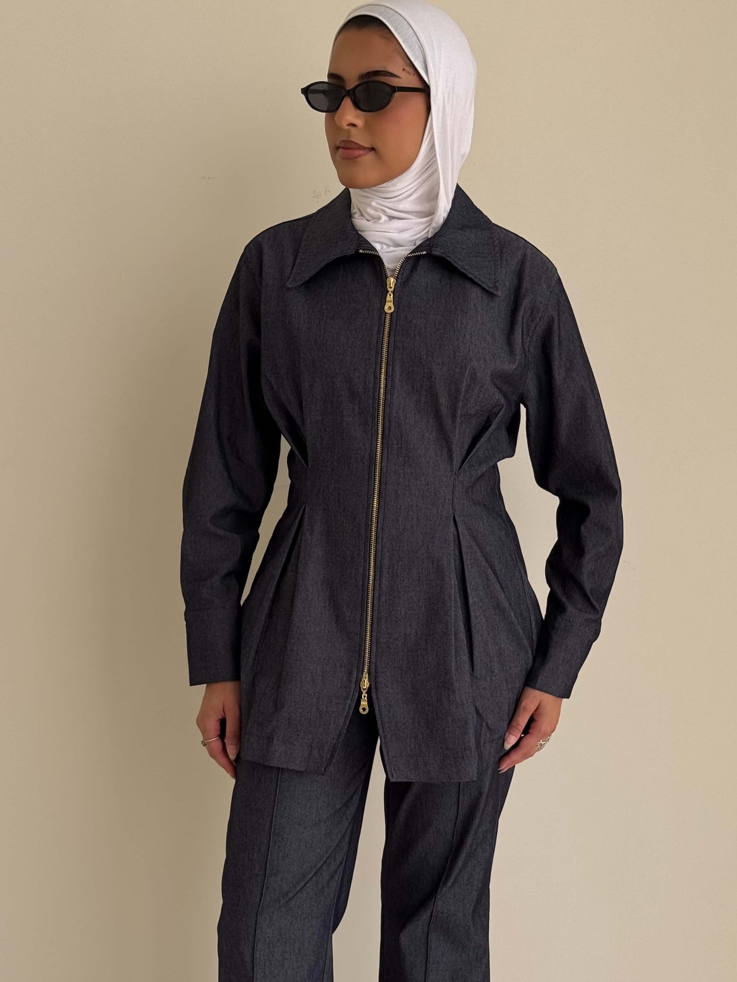 8210 Navy Jacket And Pants Set For Women