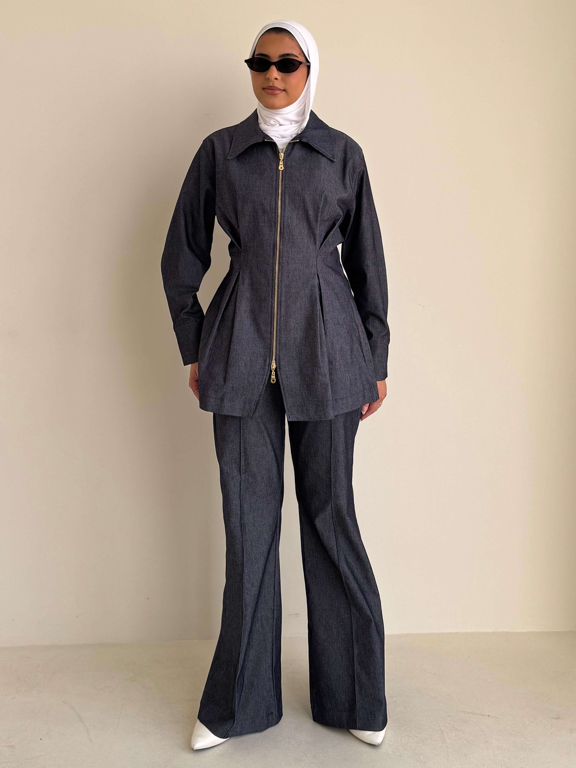 8210 Navy Jacket And Pants Set For Women