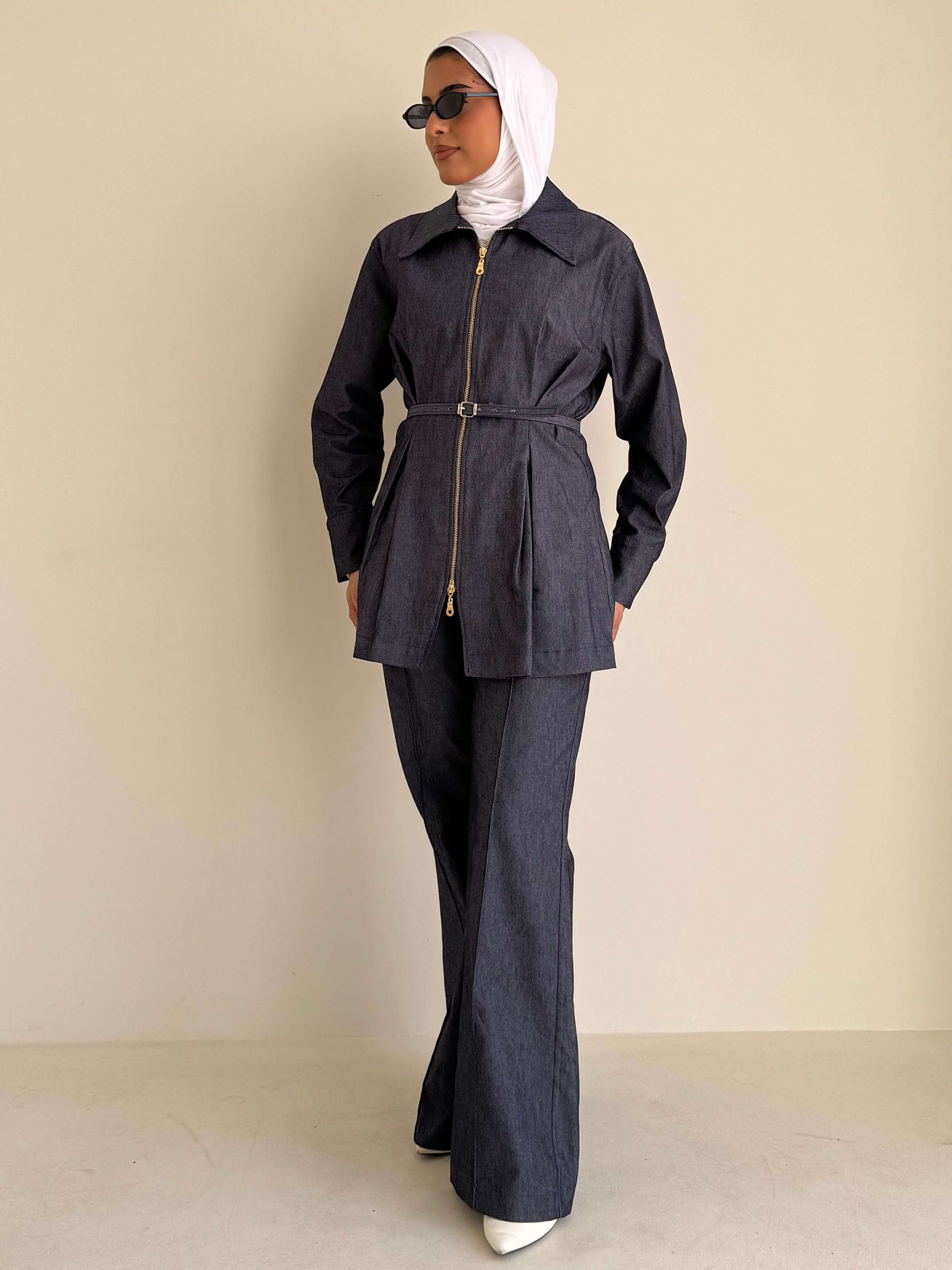 8210 Navy Jacket And Pants Set For Women