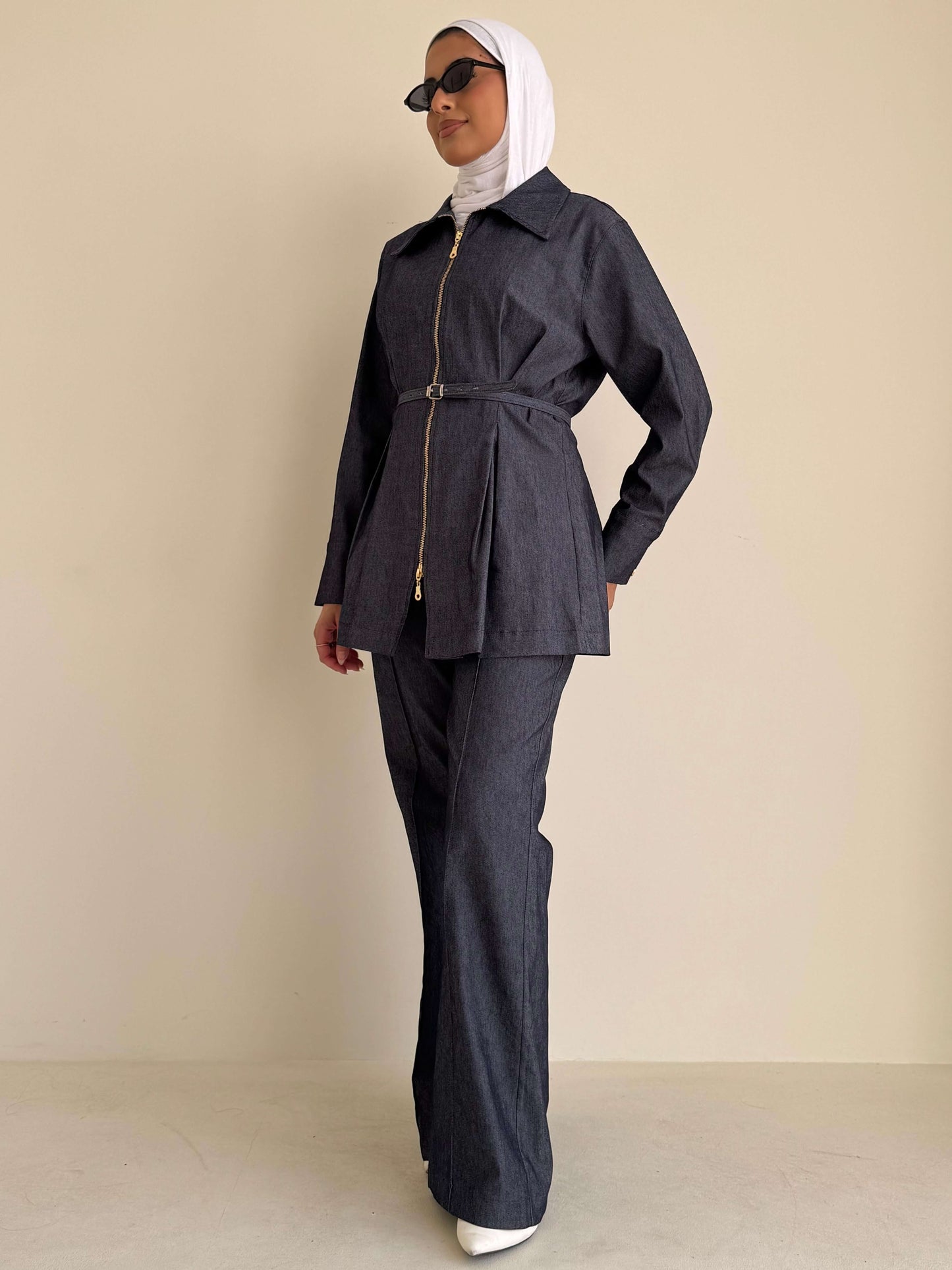 8210 Navy Jacket And Pants Set For Women