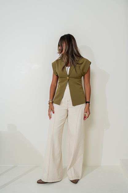 7856 Khaki Top For Women