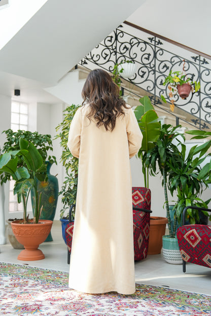 8045 Beige Bisht Furwa For Women