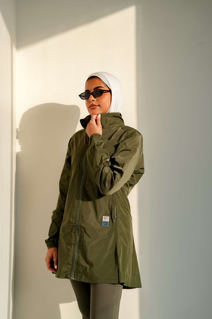 Not So Basic Olive Green Long Jacket