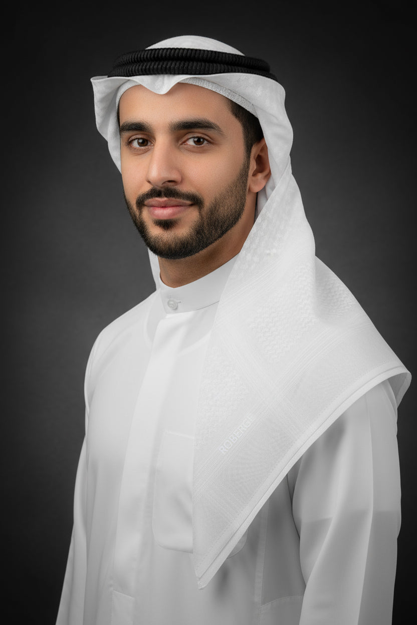 White Shemagh Roberge For Men