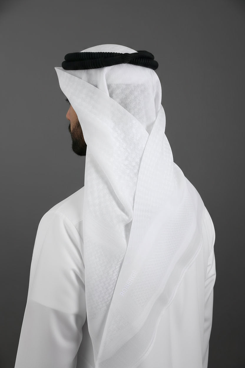 White Shemagh Roberge For Men