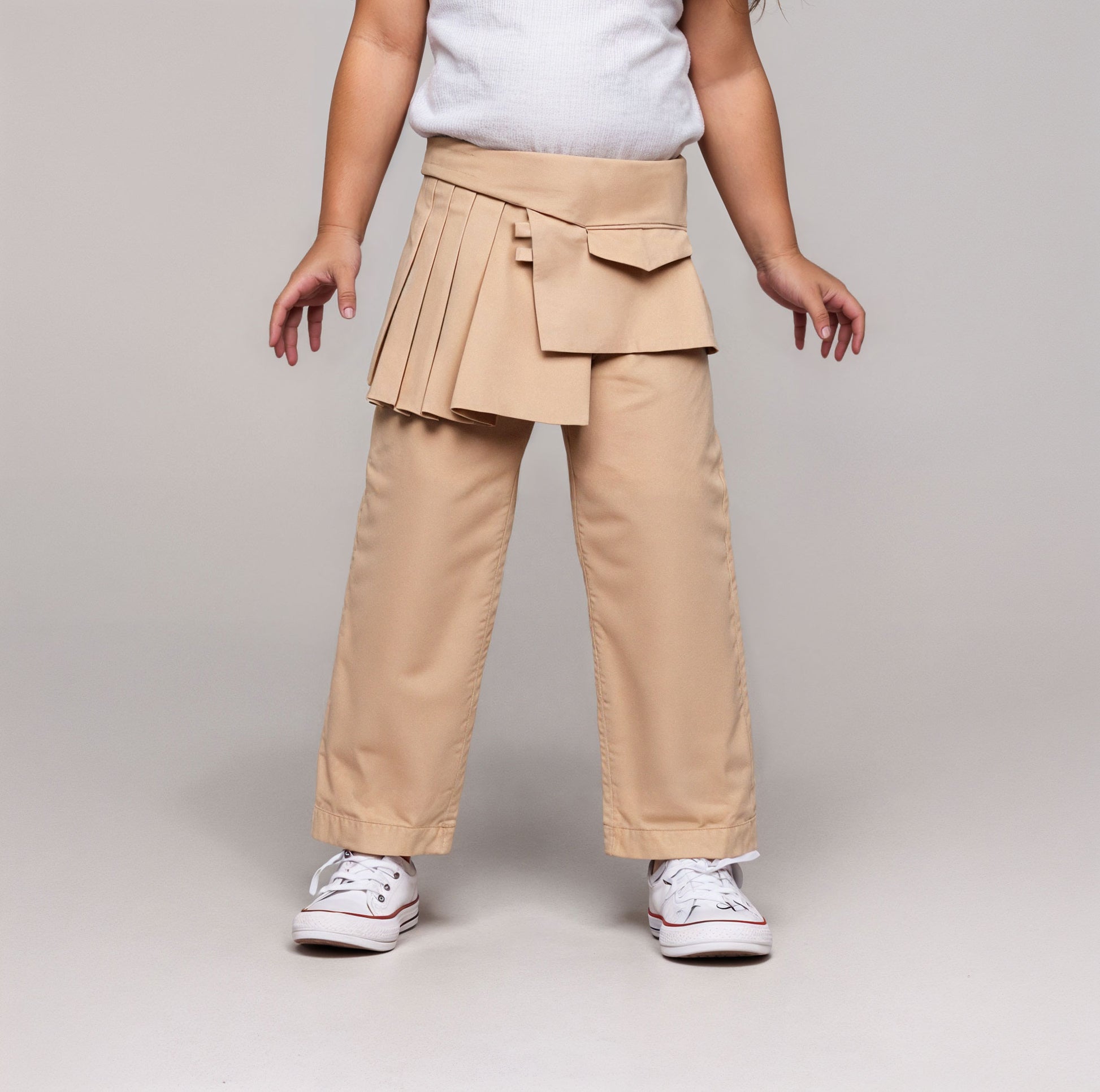Half Cut Beige Pants