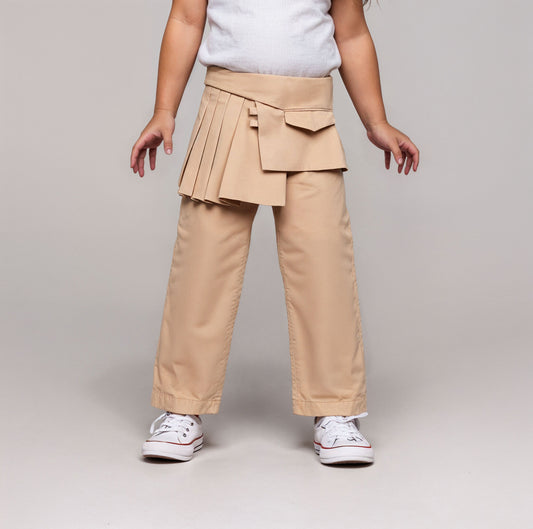 Half Cut Beige Pants