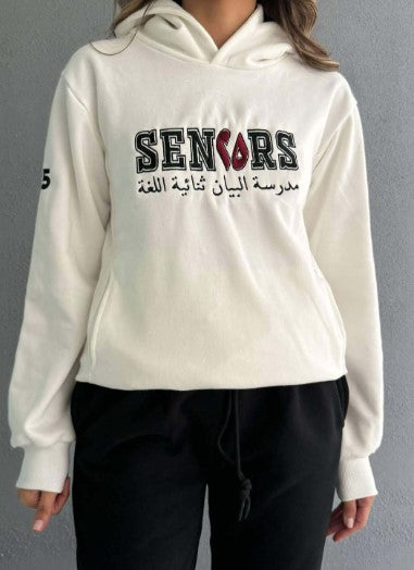 BBS Senior White Hoodie For Women