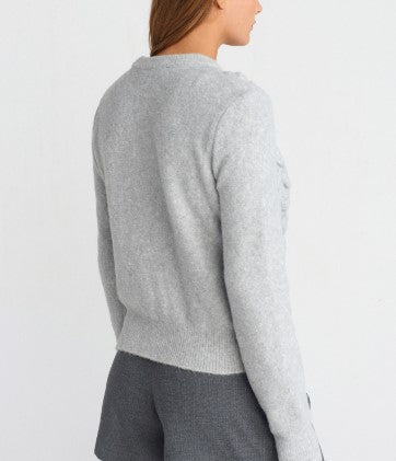 7730 Light Grey Sweater Top For Women