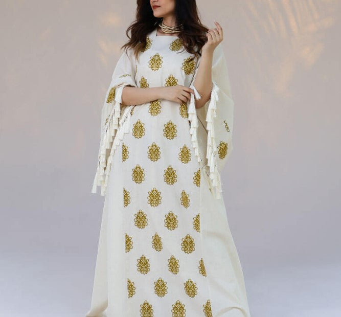 Golden Ethnic Daraa For Women