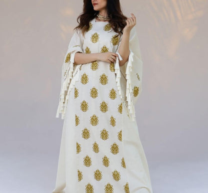 Golden Ethnic Daraa For Women