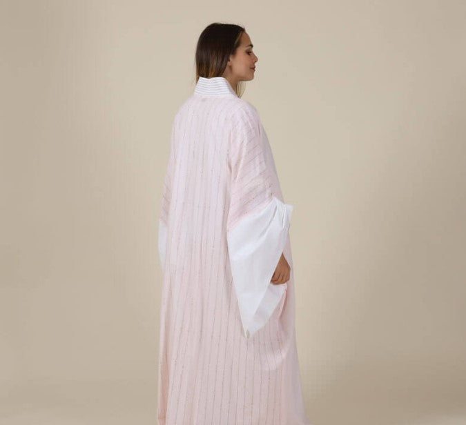 Lemonade Pink Kimono Arabic Font Dress For Women