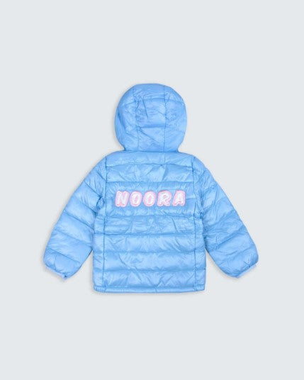 Multi-Color Winter Jacket With Hoodie For Kids