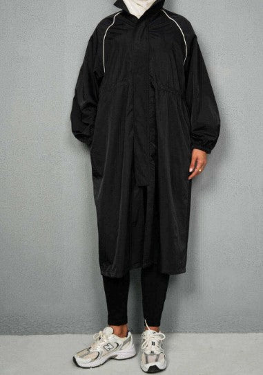 7501 Black Long Coat For Women