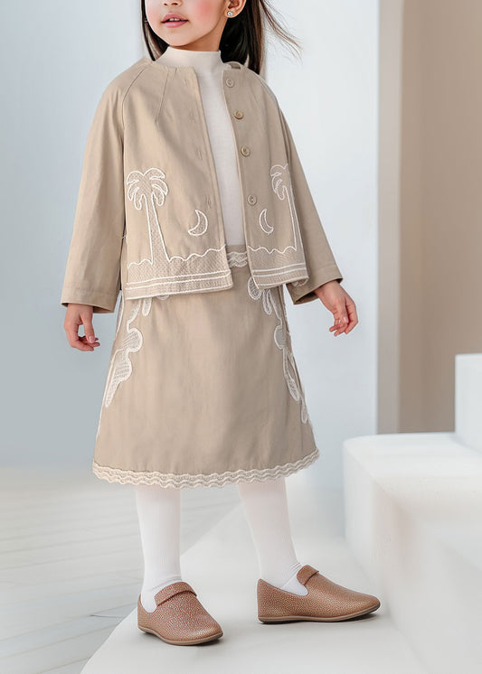 7772 Tiya Beige Set For Girls