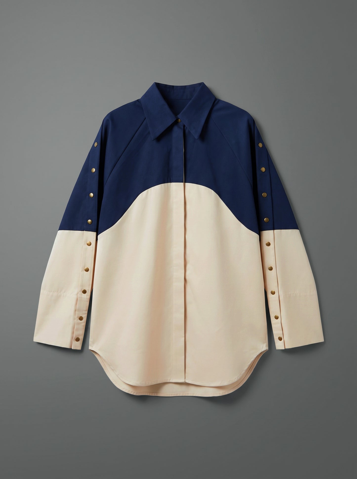 8331 Beige And Navy Shirt For Women