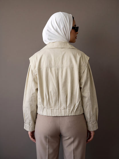 8356 Light Beige Jacket For Women