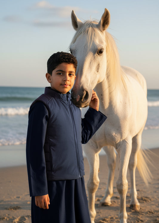 Navy Blue Jacket Vest Al Jazeera For Boys