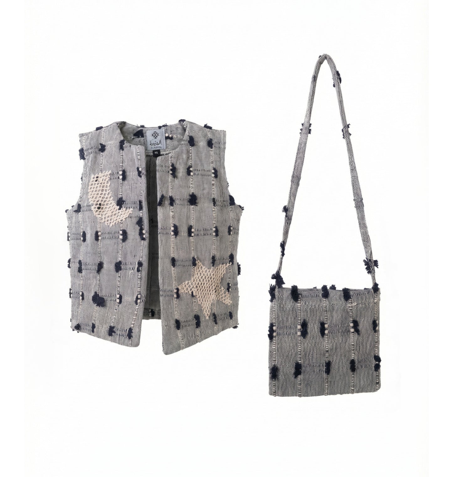 Boys’ Light Blue Patches Gergean Vest With Bag Al Jazeera