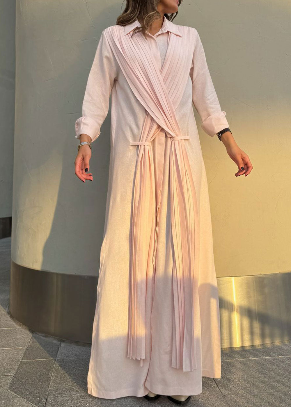 7719 Pink Long Dress For Women