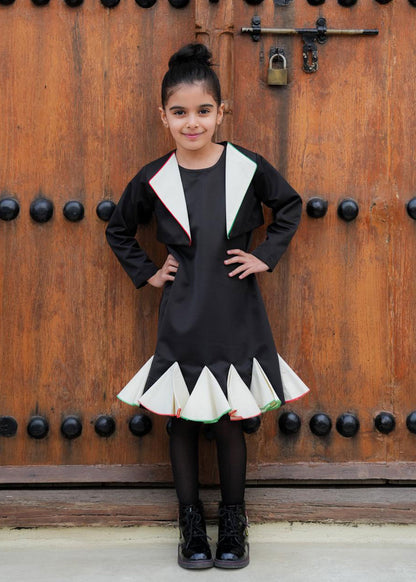 7749 Black National Day Dress For Girls