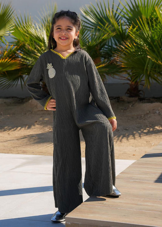 7754 Grey Daraa Jumpsuit For Girls