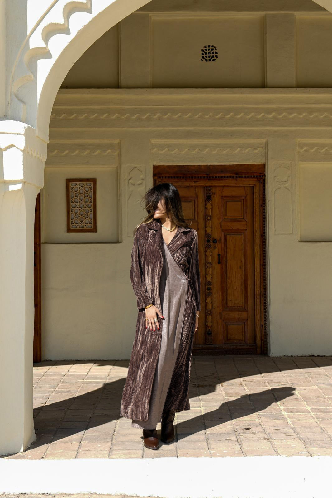 7758 Brown Cardigan Daraa For Women