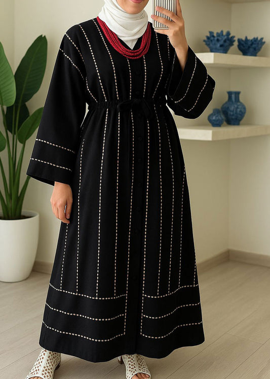 7939 Black Bisht From Ghazel