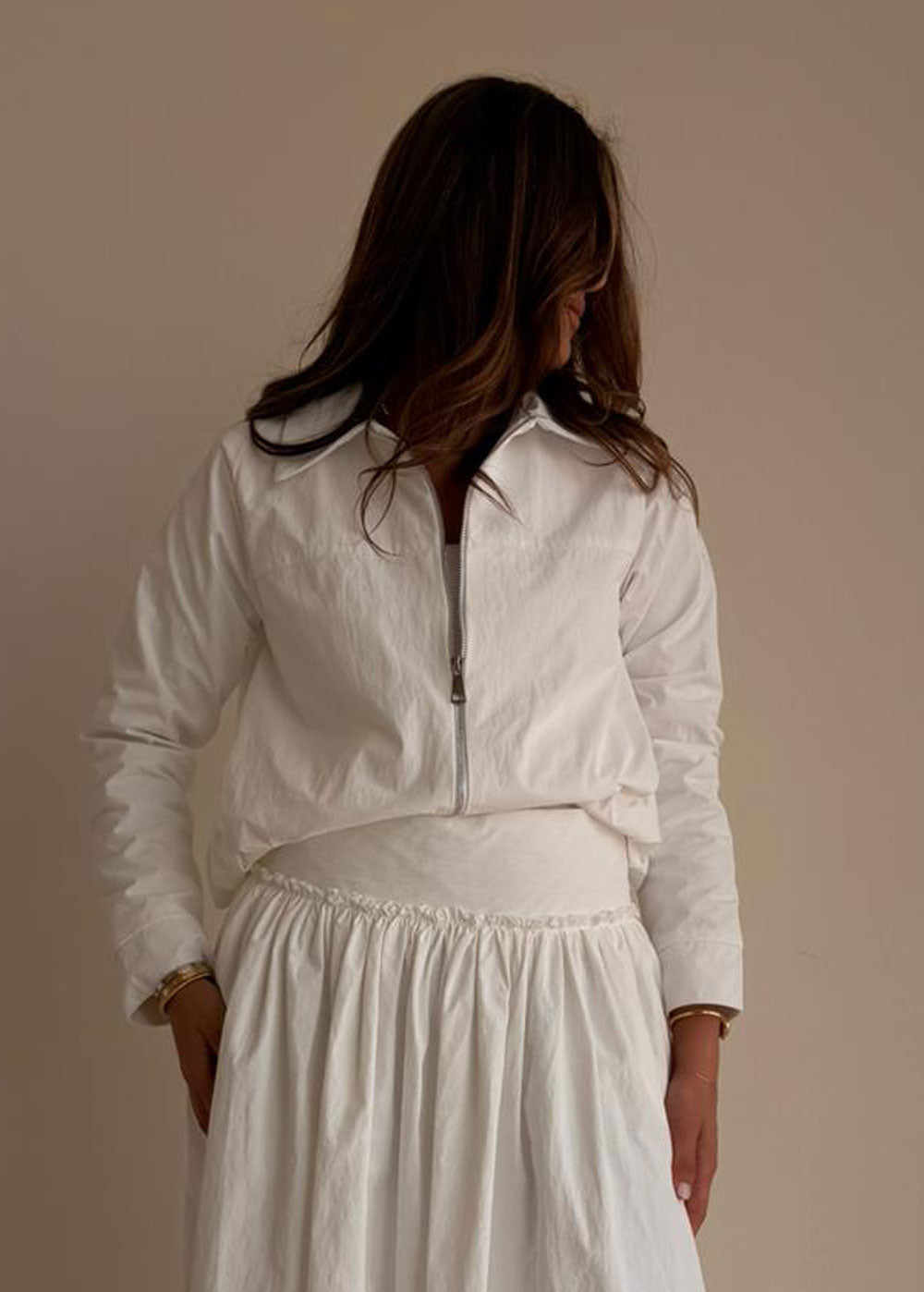 8188 Nova Edition-11 White Jacket And Skirt Set