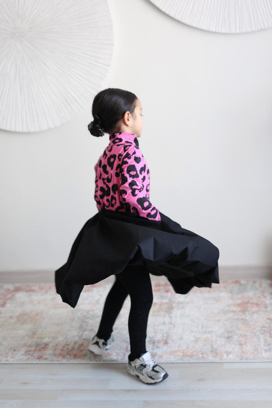 Black Puff Skirt From Ghazel