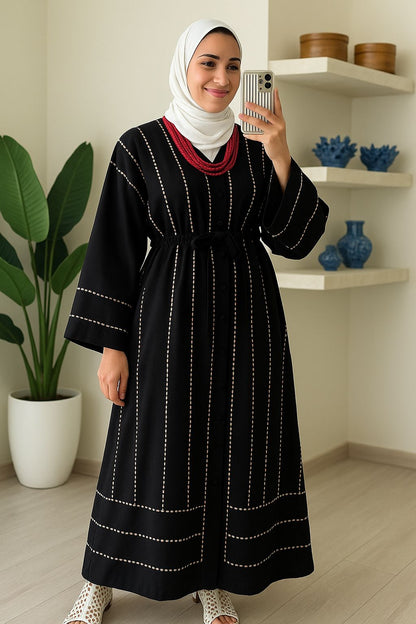 7939 Black Bisht From Ghazel