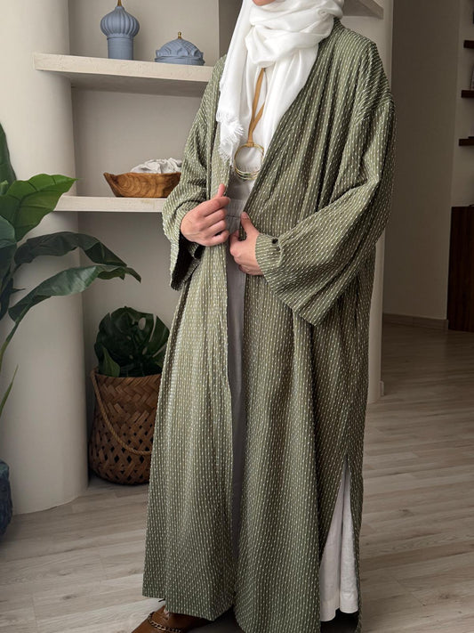 7939 Green Bisht From Ghazel