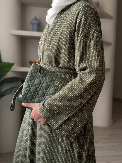 7939 Green Bisht From Ghazel
