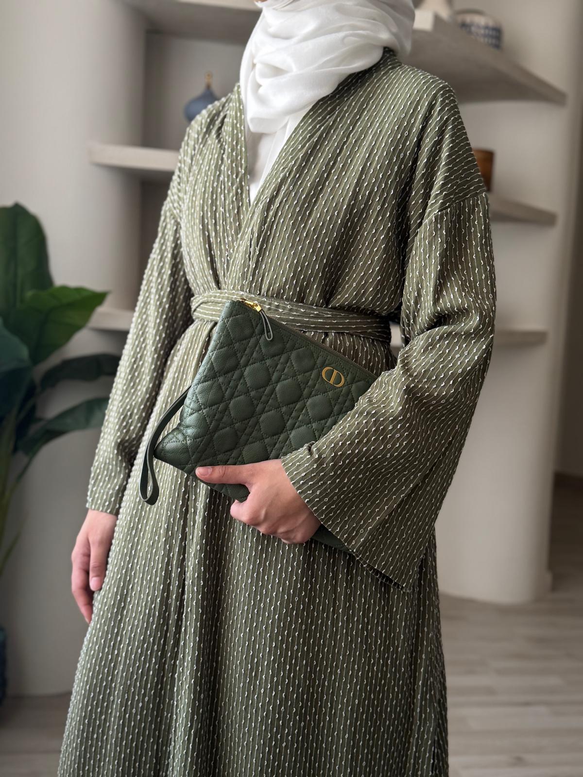 7939 Green Bisht From Ghazel