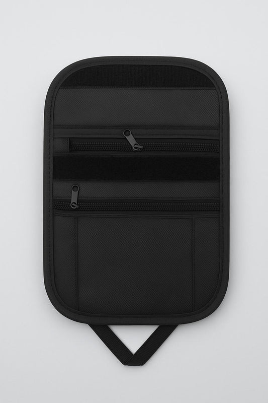 Black Passport Holder With Strap M1
