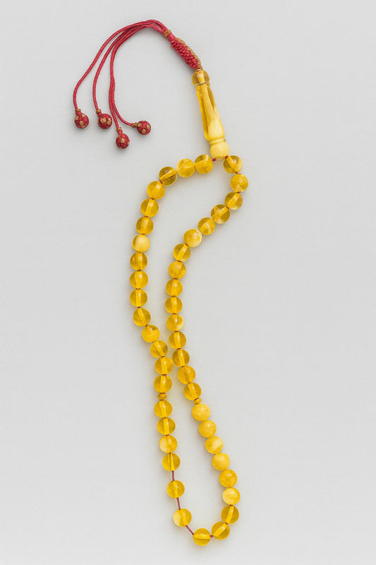 Yellow Round Misbah With Red Karkoosha