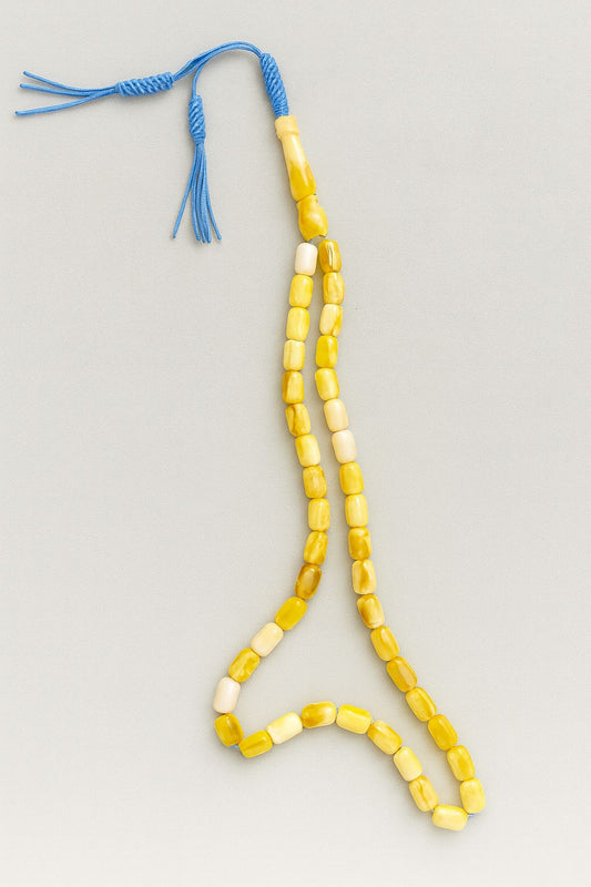 Yellow Box Misbah With Blue Karkoosha