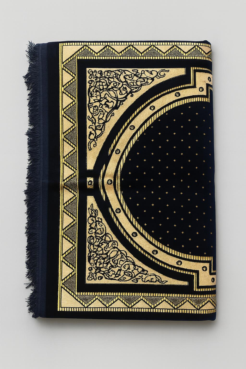 1054 Navy Blue Prayer Mat With Sponge