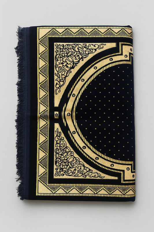 1054 Navy Blue Prayer Mat With Sponge