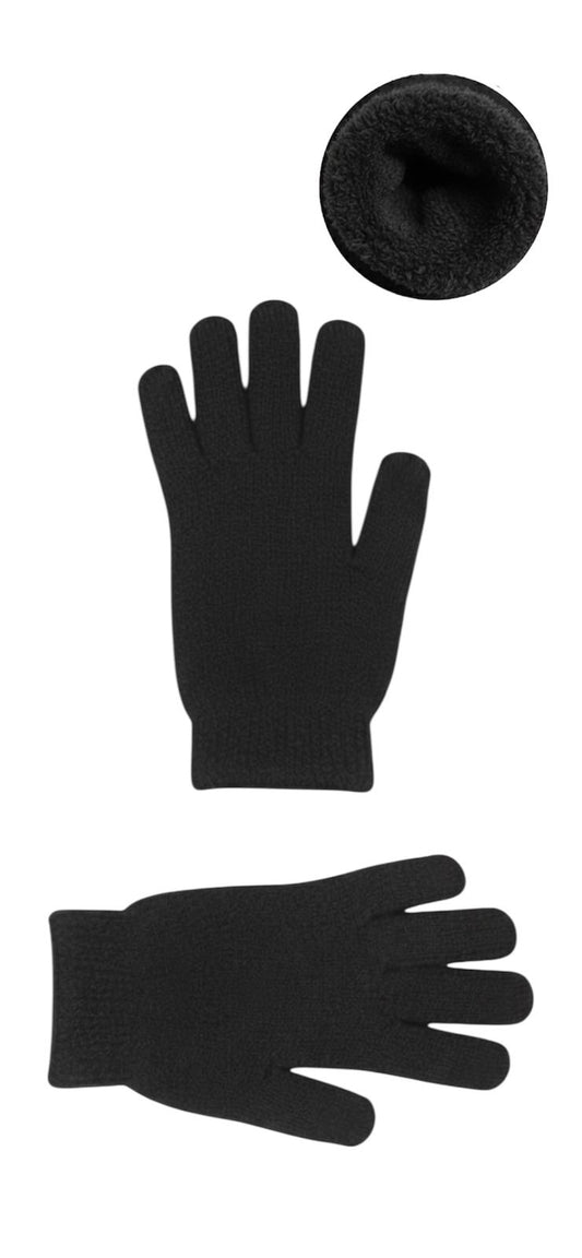 Black Gloves Soft Inner For Men