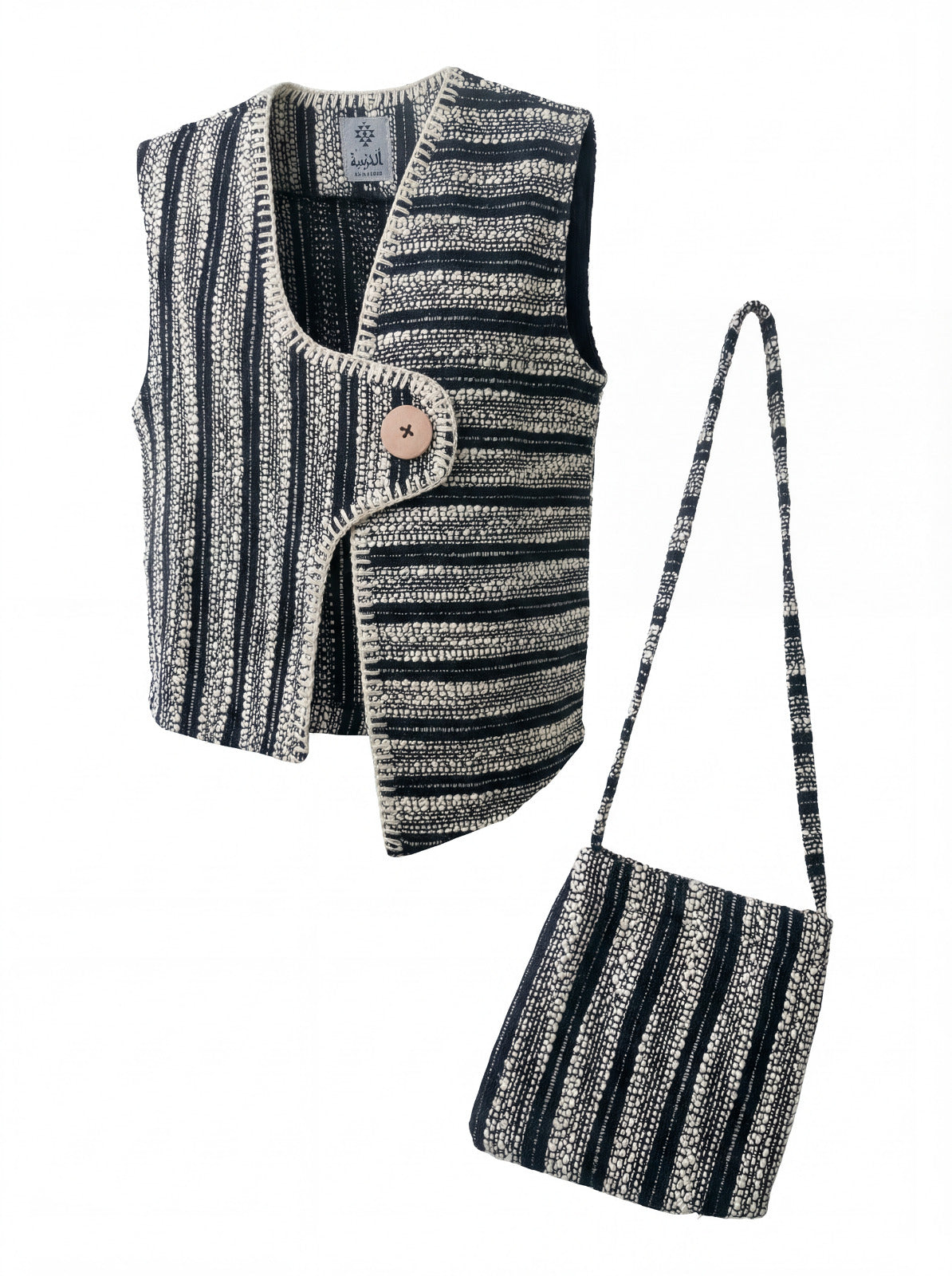 Boys’ Navy Blue Stripes Gergean Vest With Bag Al Jazeera