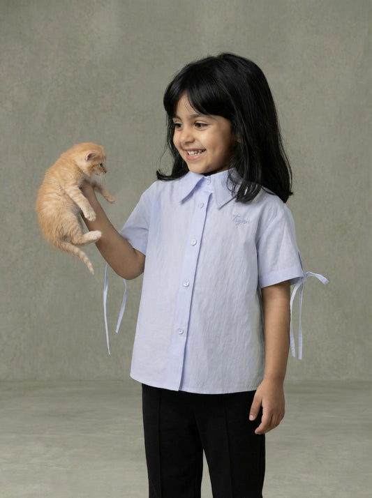 TIYA B0568 Light Blue Blouse