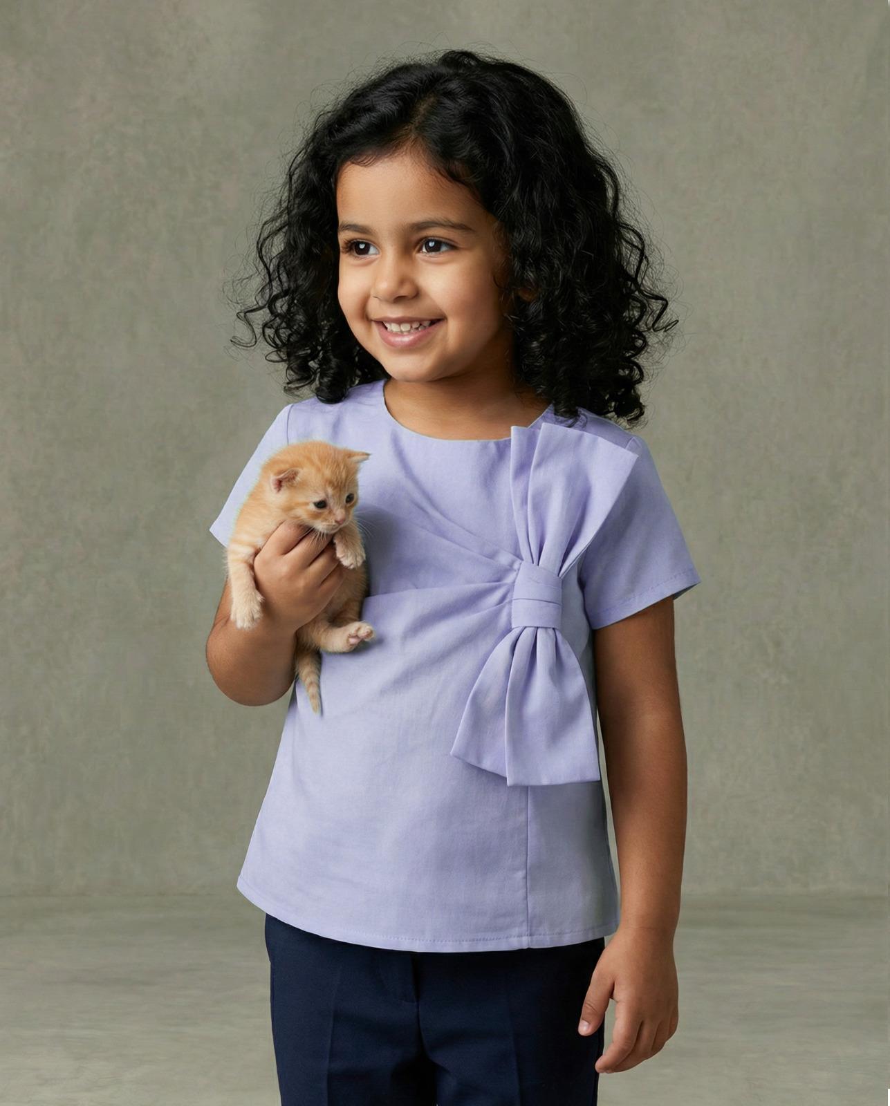 TIYA B0563 Blue Blouse