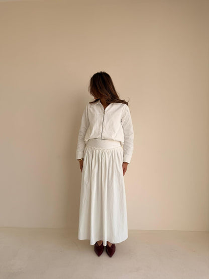 8188 Nova Edition-11 White Jacket And Skirt Set