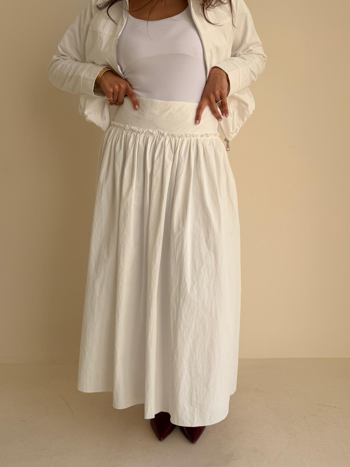 8188 Nova Edition-11 White Jacket And Skirt Set