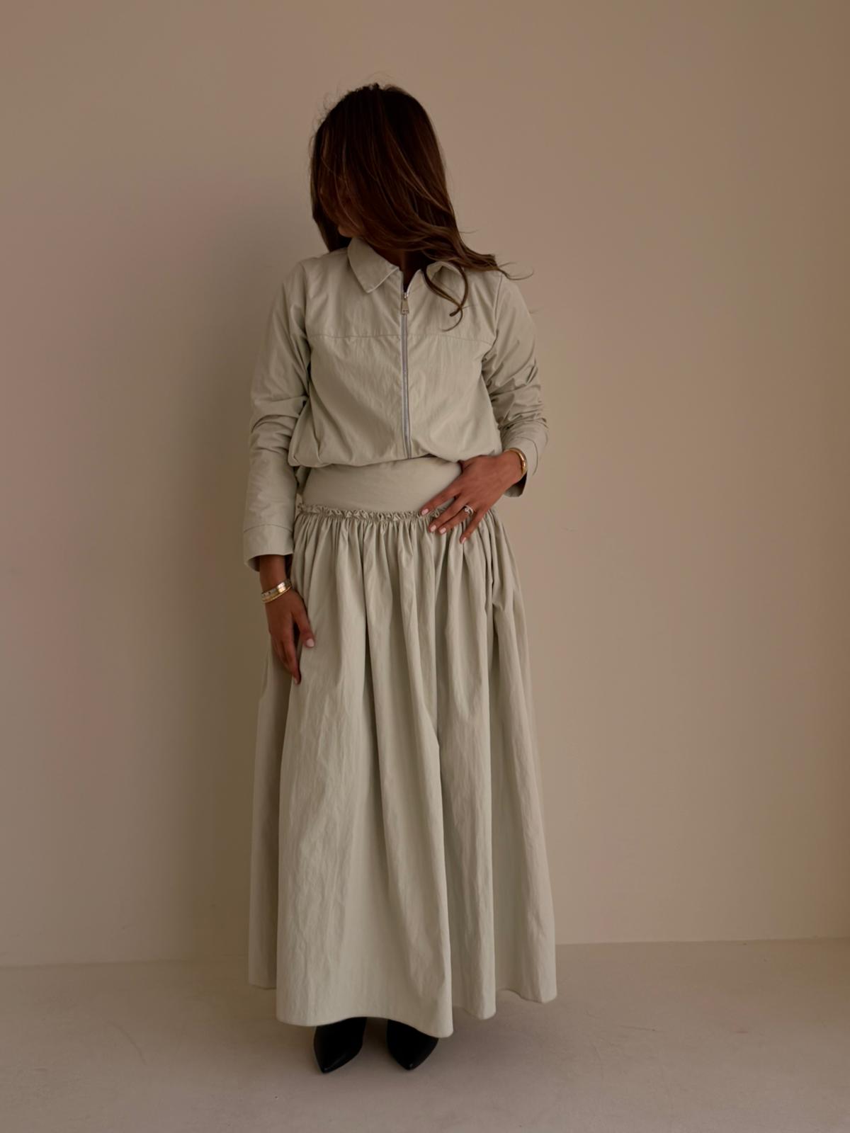 8188 Nova Edition-13 Greige Jacket And Skirt Set