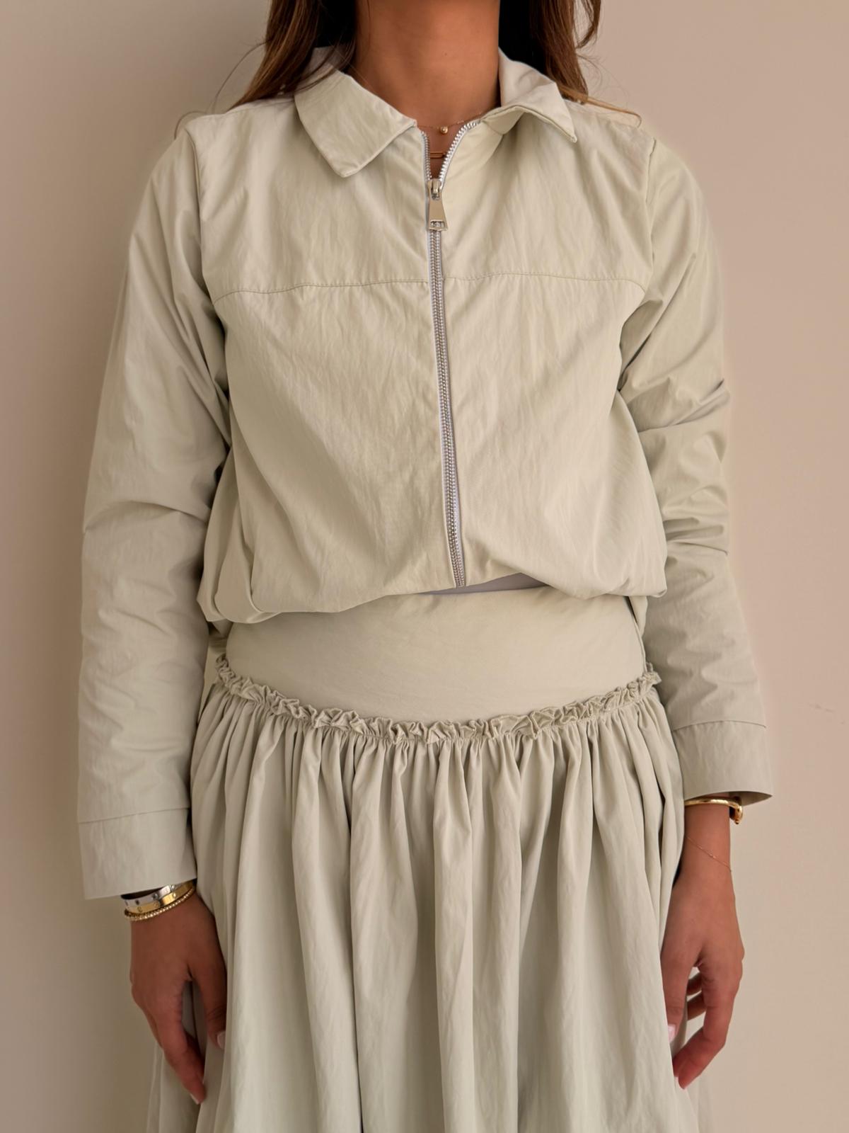 8188 Nova Edition-13 Greige Jacket And Skirt Set