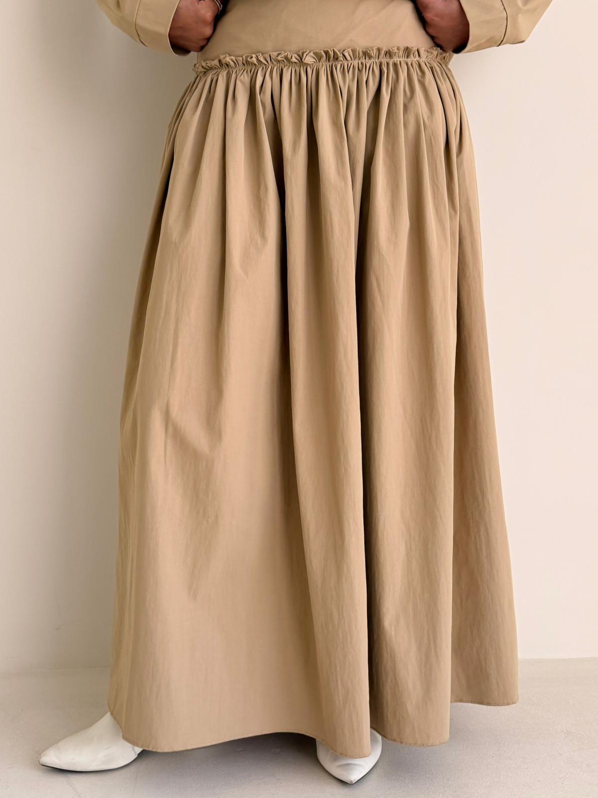 8188 Nova Edition-15 Desert Beige Jacket And Skirt Set